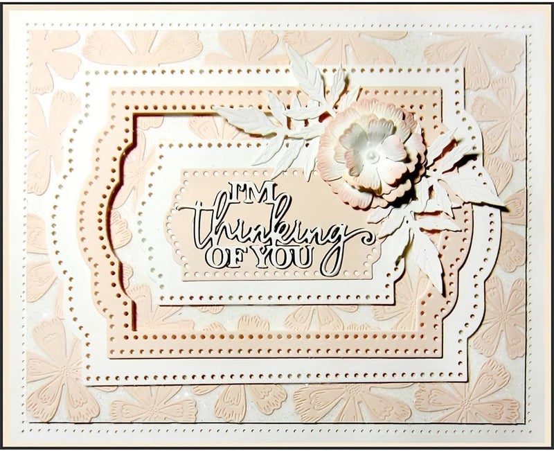 Lapoo Cutting Die for Scrapbooking, 3D Backgrounds Frame New Cutting Dies DIY Album Card Making Decor Paper Craft Metal Die Cuts Party Decorations (Multiple Symmetric Label Boxes 6.7 x 4.8 in) - Image 2
